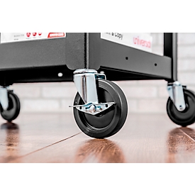 fetra Wire Box Trolley, steel, blue, without lid, L 1200 x W 800 x H 700 mm, up to 600 kg