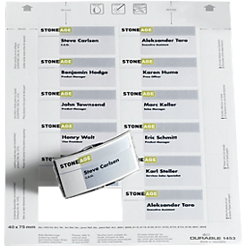 Feuilles d'impression pour étiquettes à insérer, 40 x 75 mm, 240 p.