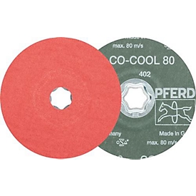 Fiberscheibe COMBICLICK CO-COOL D.115mm K.80 INOX/Alu.Keramikkorn