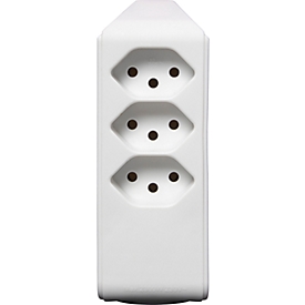Fiche de dérivation brennenstuhl® cleverLINE, 3+1x, pivotant sur 300°, sans accroche, IP20, plastique, blanc
