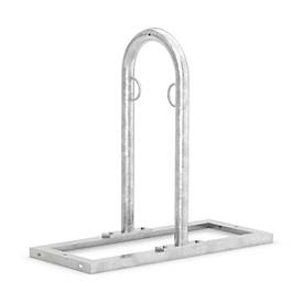 Fietsenrek met beugel WSM, enkelzijdig, voor banden tot B 55 mm, B 850 x D 350 x H 850 mm, B 850 x D 350 x H 850 mm, gegalvaniseerd staal, 1 parkeerplaats.