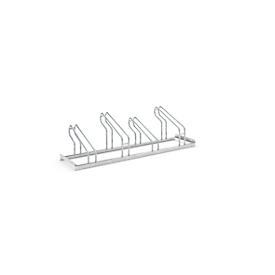 Fietsenrek WSM, 1-zijdig, voor banden tot B 55 mm, B 1400 x D 1850 x H 415 mm, staal thermisch verzinkt, 4 parkeerplekken, gemonteerd