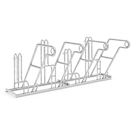 Fietsenrek WSM, 1-zijdig, voor banden tot B 55 mm, B 2000 x D 390 x H 800 mm, staal gegalvaniseerd, 4 parkeerplekken