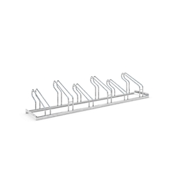 Fietsenrek WSM, 1-zijdig, voor banden tot B 55 mm, B 2100 x D 1850 x H 415 mm, staal thermisch verzinkt, 6 parkeerplekken, gemonteerd