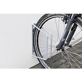 Fietsrek WSM 3600, thermisch verzinkt staal, wandmontage, voor bandbreedte tot 38 mm, 5 stuks