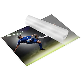 Films à plastifier GBC®, pour plastifieuses à chaud, A4 portrait &amp; paysage, inscriptibles, 80 µ, L 303 x l 216 mm, transparent mat, polyester 100 pièces