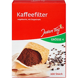 Filtre à café Markant Every day, pour machines à café et filtres à main, double couture, taille 4, brun naturel, 100 pièces