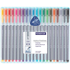 Fineliner STAEDTLER Triplus 334, mix van 20
