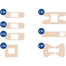 First Aid Only pleisterassortiment, 22 stuks, voor kantoor en hobby, in hersluitbare doos