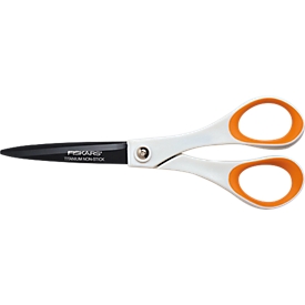 Fiskars Schere Titanium Antihaft,  Antihaftbeschichtung, rostfrei, Länge 180 mm