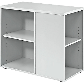 Fixed file cabinet JENA, W 400 x D 800 x H 720 mm, light grey