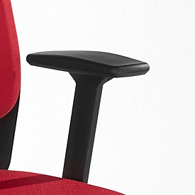 Fixed, width-adjustable armrests