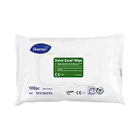 Flächendesinfektionstücher Oxivir® Excel Wipe, bakterizid/viruzid/levurozid, Polypropylen, weiß, 100 Stück in Soft Pack