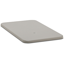 Flat lid for rectangular container, 300 l, grey