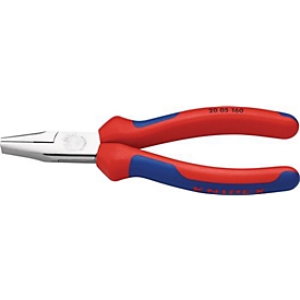 Flat nose pliers DIN ISO 5745 total l.160mm chrome plated multicomp. sleeve