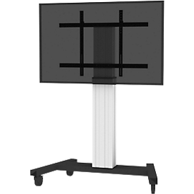 Flatscreen-vloerstandaard NewStar PLASMA-M2250, tot 100", elektr. in hoogte verstelbaar, met kabelgeleiding, zilver