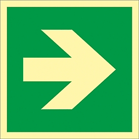 Flecha para equipo de primeros auxilios, plástico fotoluminiscente