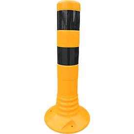 Flexible barrier post, recovers its original shape, H 450 mm, yellow-black