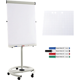 Flipchart Business RD 617, mobil, inkl. 40 Blatt Flipchartpapier und 4 Boardmarkern