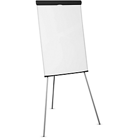 Flipchart standaard MAULOffice, in hoogte verstelbaar tussen 118,5 cm en 195 cm, met 3 metalen poten