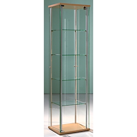 Floor-standing presentation case Forum I, W 430 x D 430 x H 1720 mm