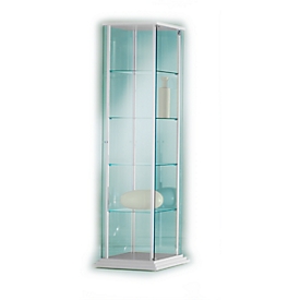 Floor-standing presentation case Forum III, W 510 x D 510 x H 1760 mm