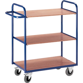 Floor-standing trolley, without walls, 3 levels, 800 x 500 mm