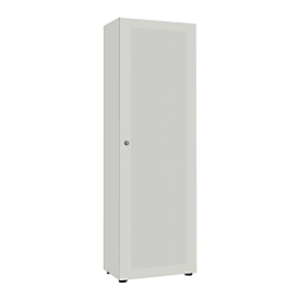 Flügeltürenschrank 1-türig, weißaluminium