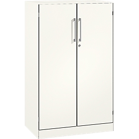 Flügeltürenschrank ASISTO C 3000, 3 Ordnerhöhen, B 800 mm, weiss/weiss