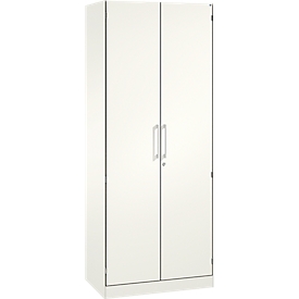 Flügeltürenschrank ASISTO C 3000, 5 Ordnerhöhen, B 800 mm, weiß/weiß