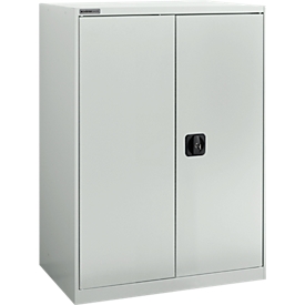 Flügeltürenschrank Schäfer Shop Select MS-i 12408, Stahlblech, B 800 x T 400 x H 1215 mm, 3 OH, Lichtgrau, bis 150 kg