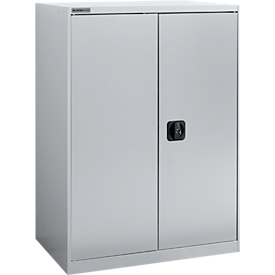 Flügeltürenschrank Schäfer Shop Select MS-i 12408, Stahlblech, B 800 x T 400 x H 1215 mm, 3 OH, Weißaluminium, bis 150 kg  