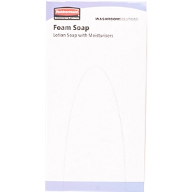 Foam soap refill Rubbermaid, 800 ml, pack of 6, moisturizing, sealed, light fragrance.