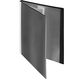 FolderSys presentation view book, for DIN A4, 20 transparent folders, black
