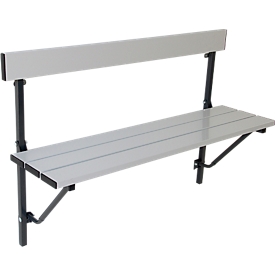 Folding bench, aluminium, L 1200 mm, anthracite (RAL 7016)