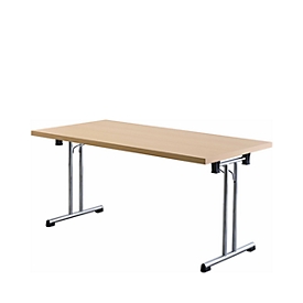 Folding table, 1600 x 800 mm, beech