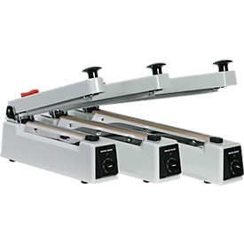 Folienschweißgerät Sealer 300, für Folien mit Stärke bis 150 μ, Schweißnahtlänge 300 mm, Leistung 500 W, mit Abschneider, Metall, grau