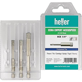 Forets pour grès cérame Cera Expert Accuspeed, lot de 3, diamètres 6,8 et 10 mm, tige