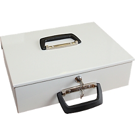 Formaat geldkist Nummus Pro, met euro telbord, B 355 x D 275 x H 105 mm, lichtgrijs