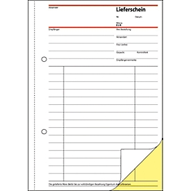 Formularbuch Set Sigel T1229, 2 x Lieferscheine SD011, A5, 4 x 40 Blatt, selbstdurchschreibend + gratis Notizbuch SN200, A5, 200 Seiten, kariert