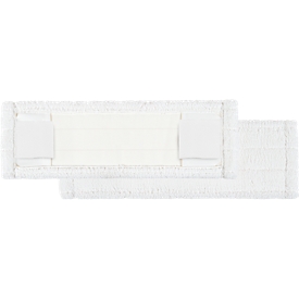 Frange microfibre Perfect White, largeur 400 mm, avec poches et languettes