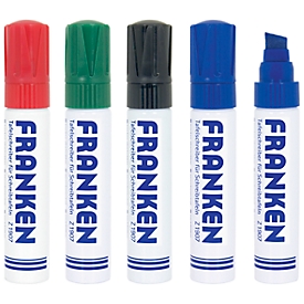 Franken Boardmarker Jumbo Z1909, navulbaar, 4 stuks, geassorteerde kleuren, lijndikte 4 - 12 mm