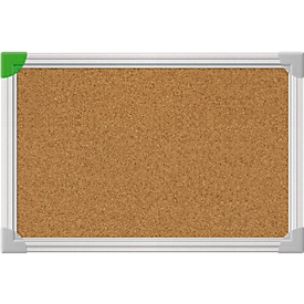 Franken cork board U-Act! line®, wall mounting in portrait &amp; landscape format, aluminum frame, 400x600 mm