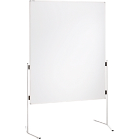 Franken ECO presentatiebord, 1200 x 1500 mm, dubbelzijdig, met wielen, wit/karton, ECO-UMTKR