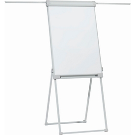 Franken Flipchart PRO Deluxe Standard FC84, quadripode, réglable en hauteur, magnétique, 2 bras latéraux, bac de rangement, tableau 670 x 950 mm
