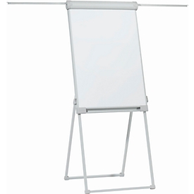 Franken Flipchart PRO Deluxe Standard FC84, soporte de cuatro patas, regulable en altura, magnético, 2 brazos laterales, bandeja, tablero 670 x 950 mm