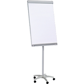 Franken Flipchart PRO Mobil FC41, 5 ruedas, altura ajustable, magnético, bandeja de almacenamiento, tablero 670 x 950 mm