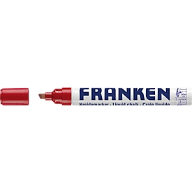 Franken Kreidemarker ZKM01, Keilspitze, Strichstärke 2-5 mm, Tinte auf Wasserbasis, rot