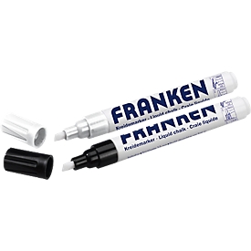 Franken krijtstiften set ZKM0910, 1 zwarte en 1 witte marker, 2 stuks