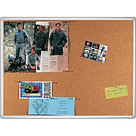 Franken kurken prikbord Pro, bijzonder stabiel, met montagerails, 1800 x 1200 mm